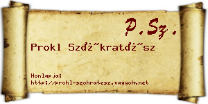 Prokl Szókratész névjegykártya